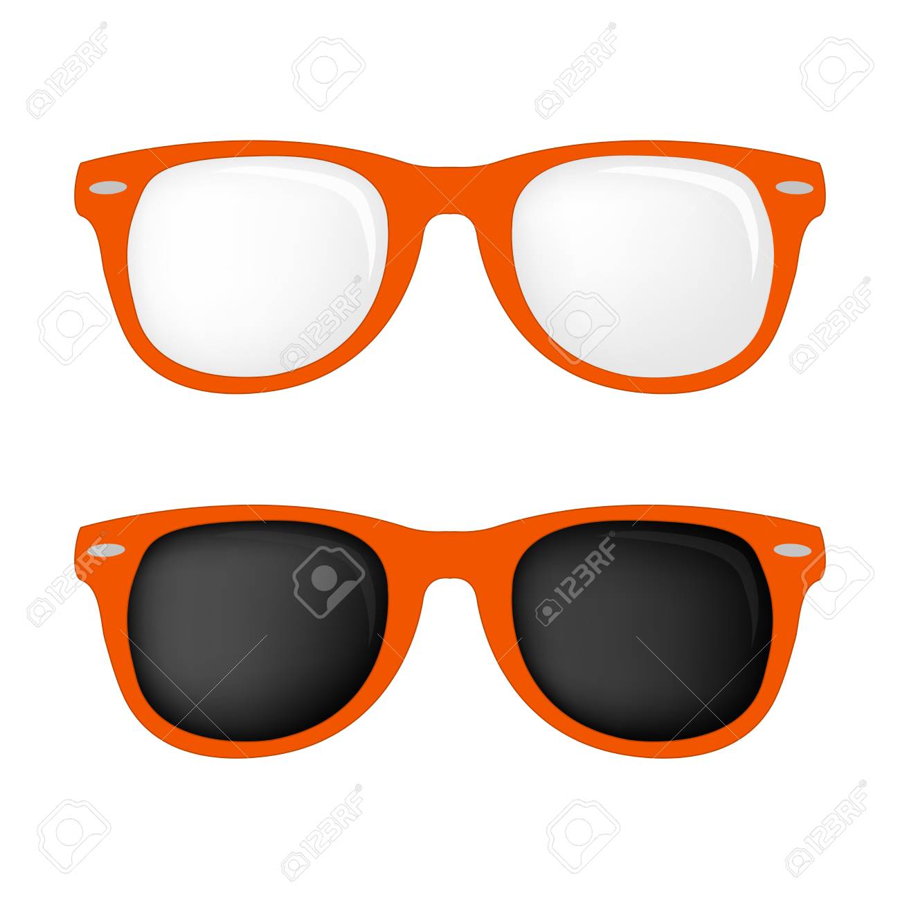 white and orange sunglasses