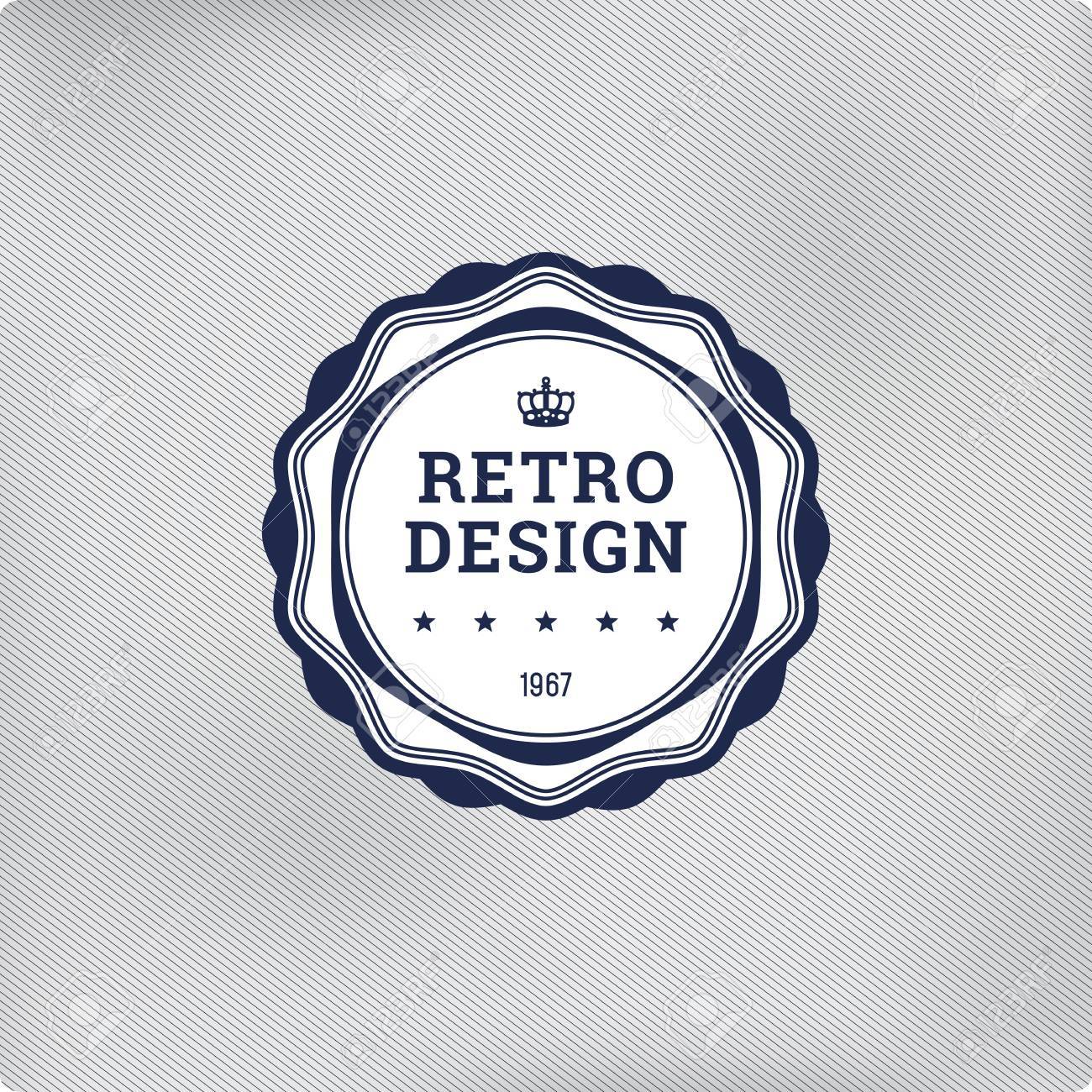 retro logo template elements vector vintage label royalty free