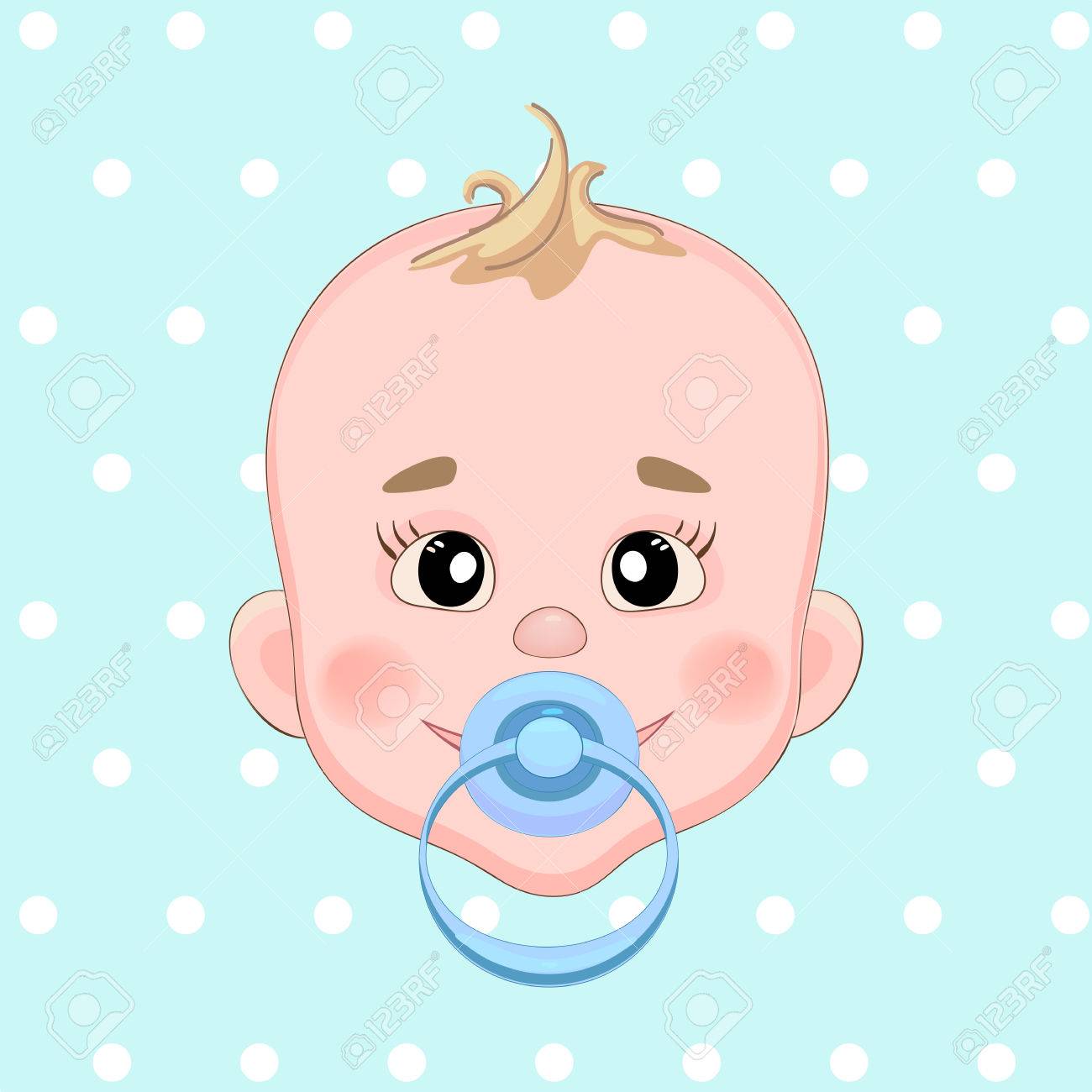 Bebe Chupa El Chupete Verde La Sonrisa Del Bebe Chico Fotos Retratos Imagenes Y Fotografia De Archivo Libres De Derecho Image