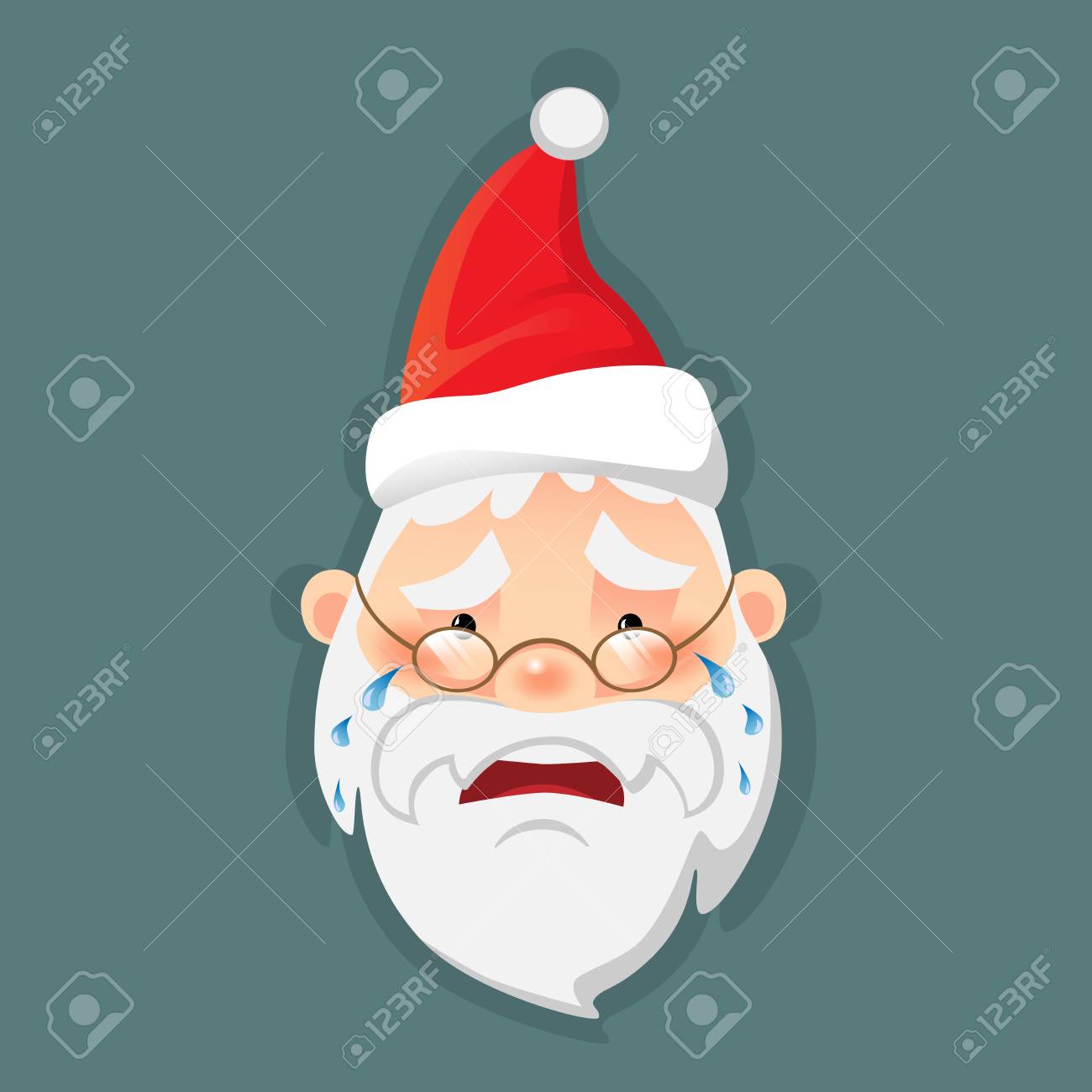 サンタクロースのアイコン サンタクロースフラットイラスト の写真素材 画像素材 Image