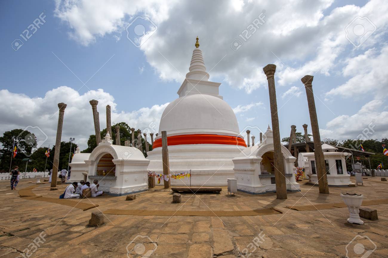 Thuparamaya Buddhist Temple In Anuradhapura, Sri Lanka Stock Photo, Picture  and Royalty Free Image. Image 127463967., image size:1300x866