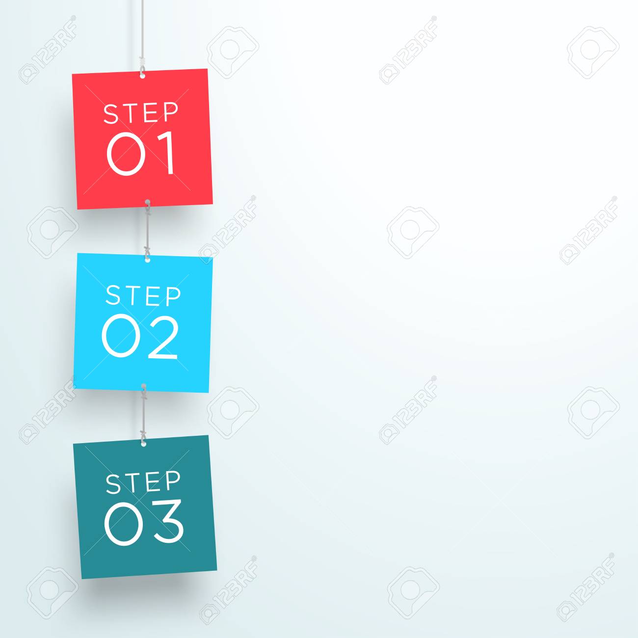 Infographic 3 Steps In 3d Hanging Signs Template B Royalty Free Svg Cliparts Vectors And Stock Illustration Image