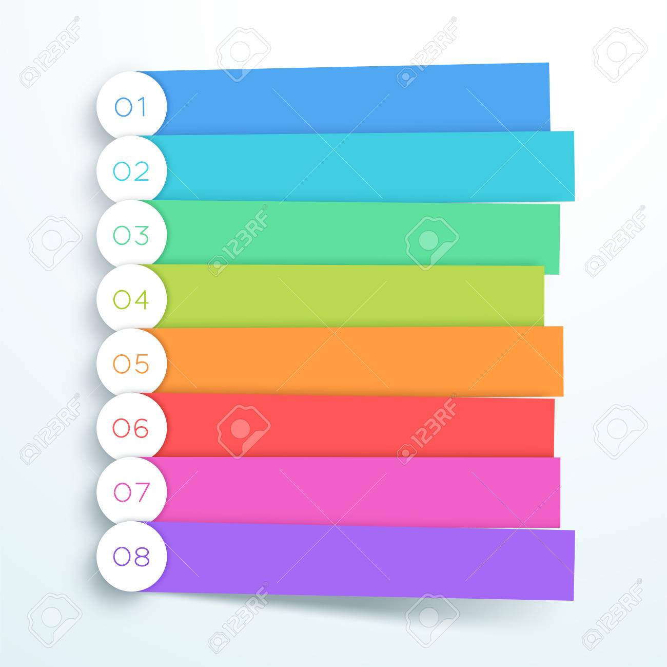 Vector Colorful Banner Steps Infographic List 1 to 8 - 96670233 Vector Colorful Banner Steps Infographic List 1 to 8 - 96670233