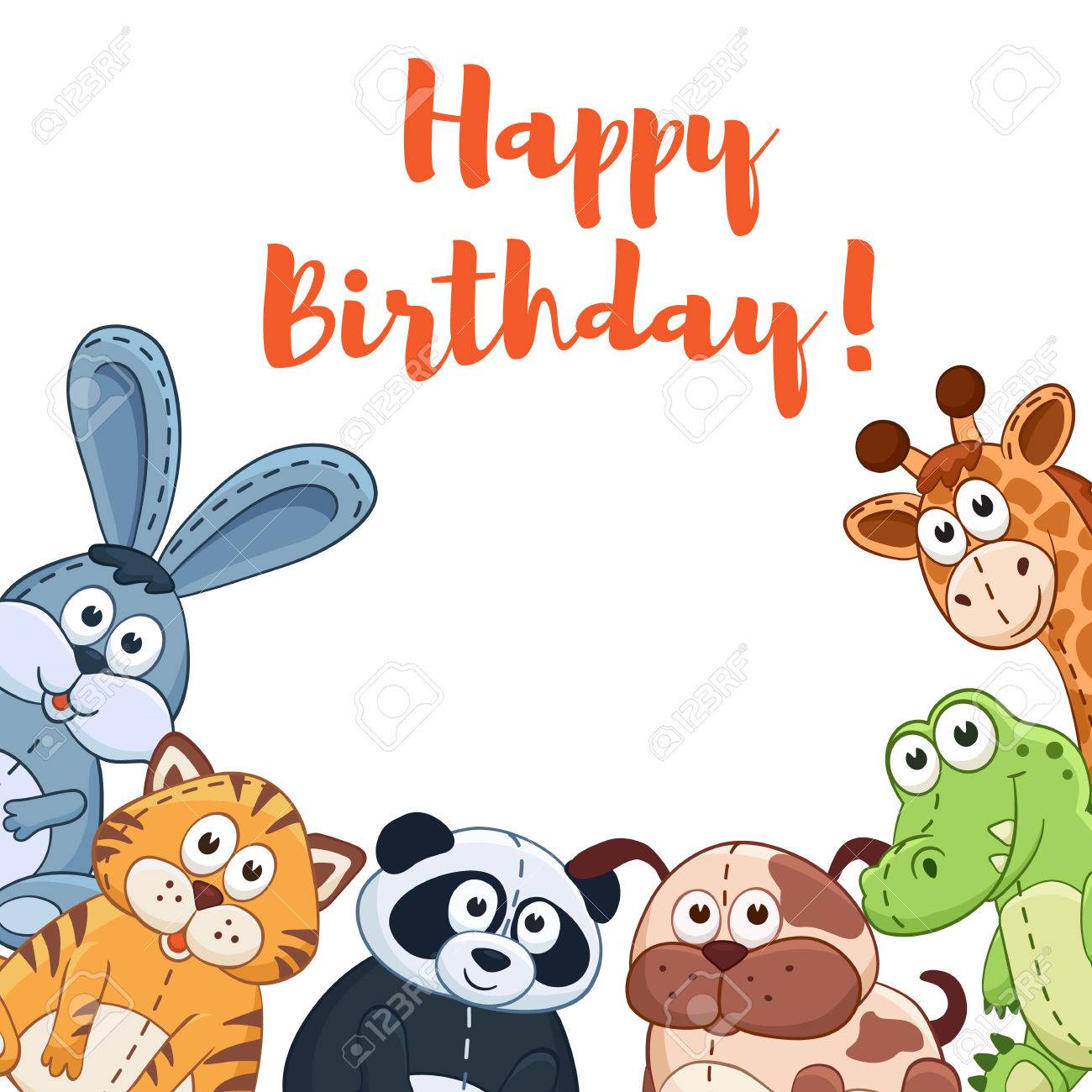 Carte Joyeux Anniversaire Avec Des Animaux Mignons De Bande Dessinee Isole Sur Fond Blanc Vector Illustration D Adorables Animaux En Peluche De Bebe Clip Art Libres De Droits Vecteurs Et Illustration Image Carte Joyeux Anniversaire Avec Des Animaux Mignons De Bande Dessinee Isole Sur Fond Blanc Vector Illustration D Adorables Animaux En Peluche De Bebe Clip Art Libres De Droits Vecteurs Et Illustration Image