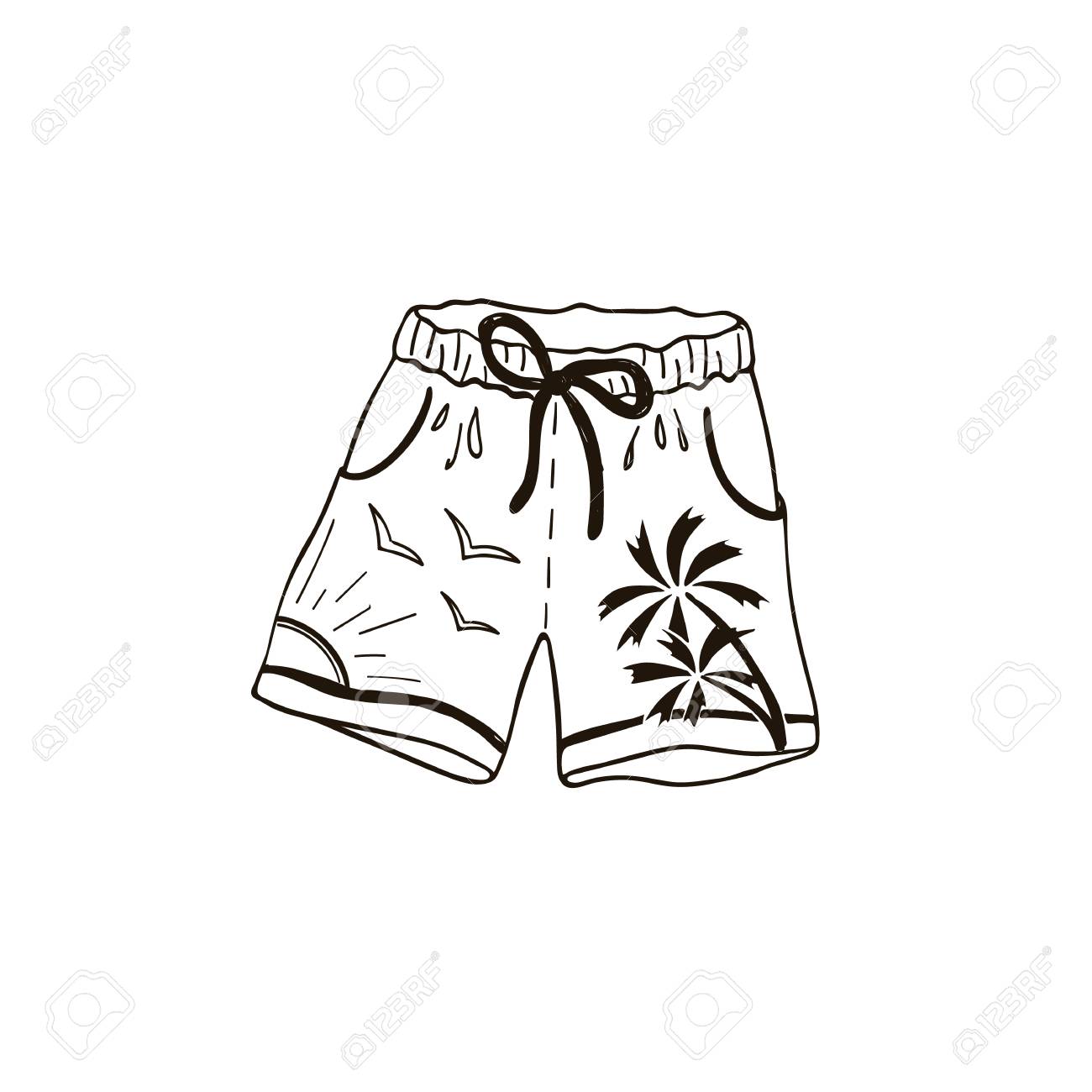 beach shorts vector