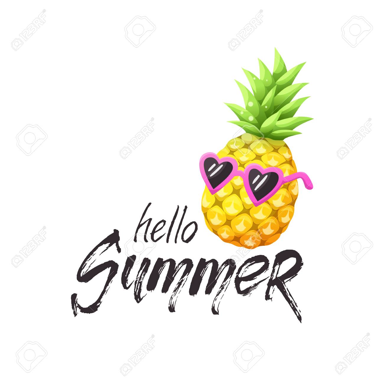 hello summer grunge text with bright cartoon pineapple icon royalty free cliparts vectors and stock illustration image 94366568 hello summer grunge text with bright cartoon pineapple icon