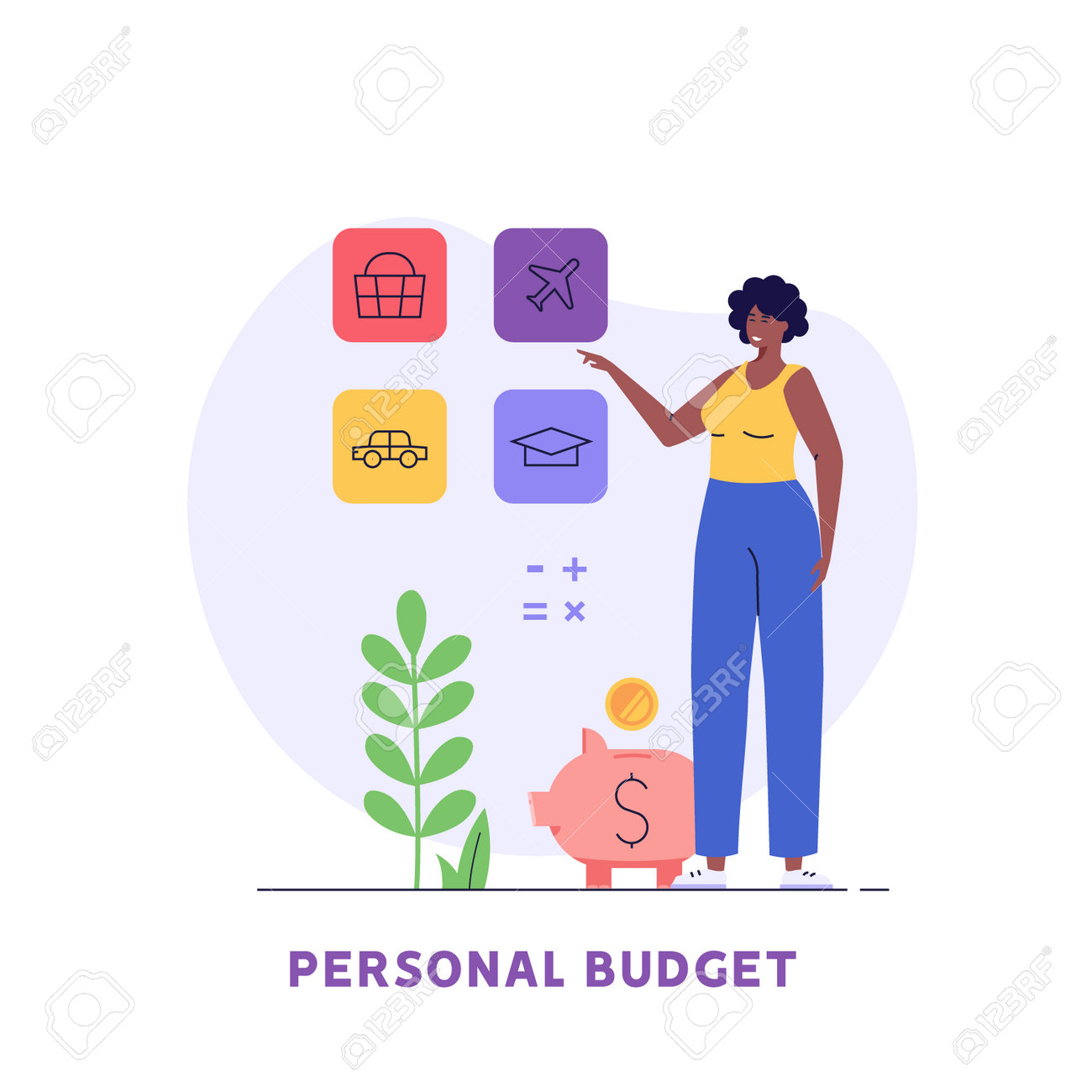 https://previews.123rf.com/images/olonezec/olonezec2305/olonezec230500007/205574287-personal-budget-illustration-woman-forms-the-family-budget-divides-items-of-expenditure-concept.jpg