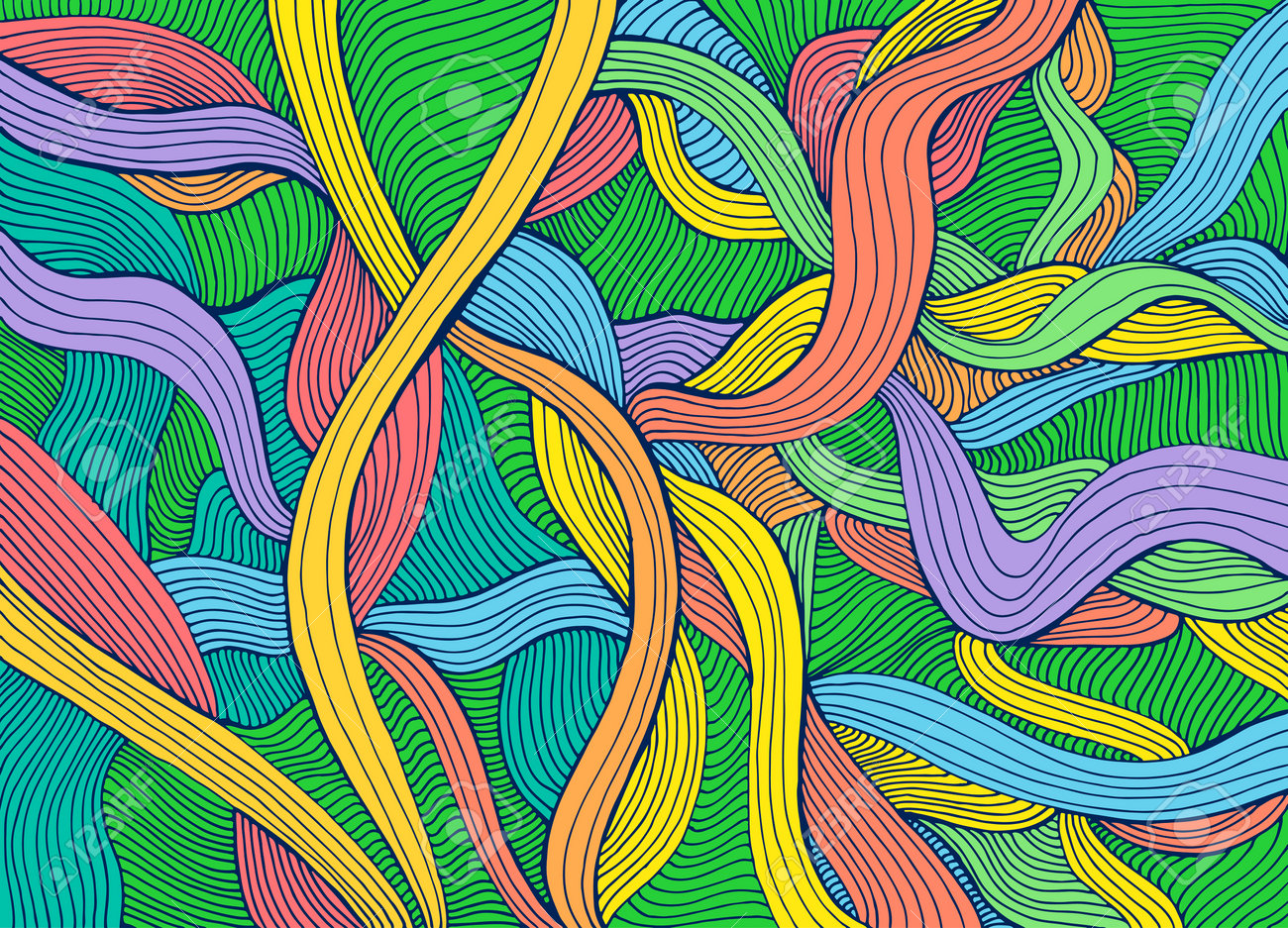 カラフルな抽象画 アート作品, image size:1300x937