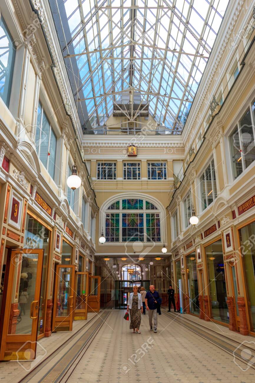 St Petersburg Russia June 26 19 Interior Of Passage Shopping Stock Photo Picture And Royalty Free Image Image
