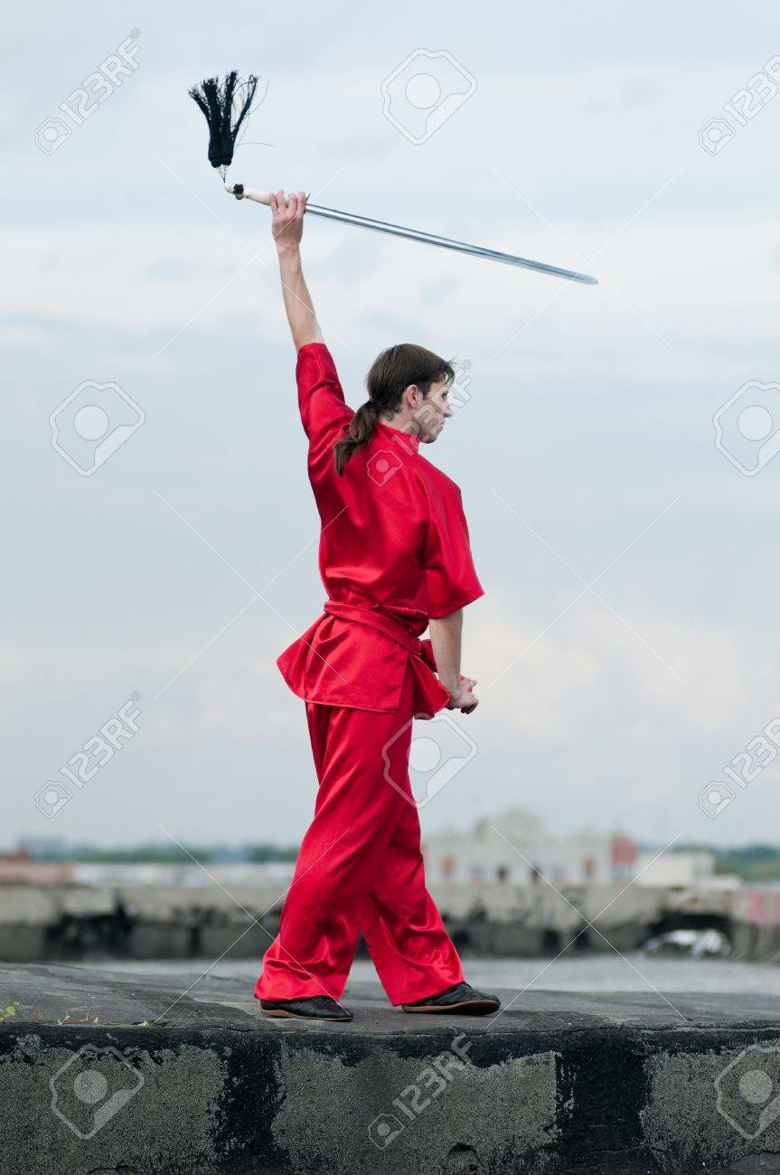 Shaolin Warriors Wushoo Man In Red With Sword Practice Martial Art Outdoor Kung Fu Stock Photo Picture And Royalty Free Image Image Shaolin Warriors Wushoo Man In Red With Sword Practice Martial Art Outdoor Kung Fu Stock Photo Picture And Royalty Free Image Image