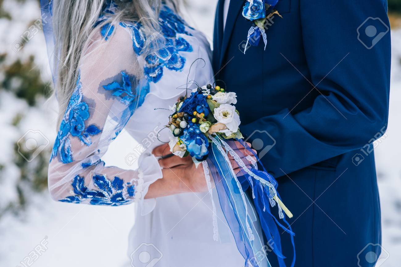 Boda Civil Vestido Novia Azul Y Blanco Vestidos De Novia Civil