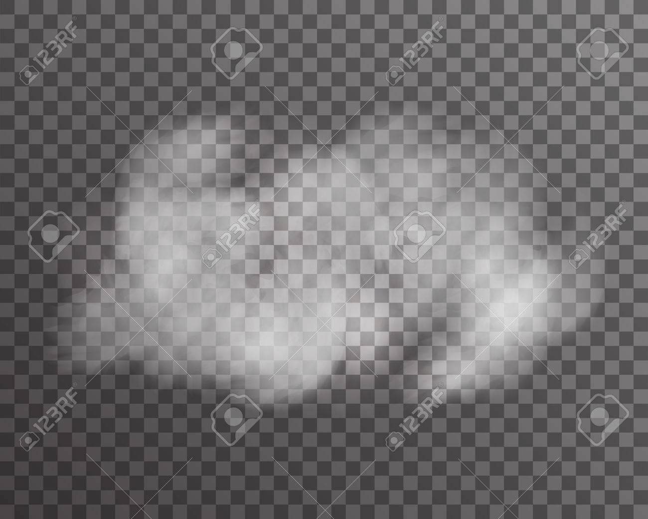 realistic cloud smoke fog transparent background template mockup