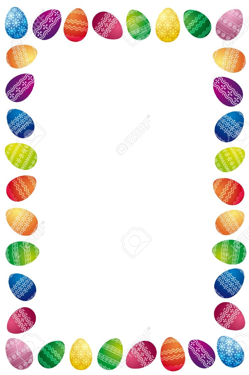 easter border made of white painted easter eggs isolated on white easter egg boarder