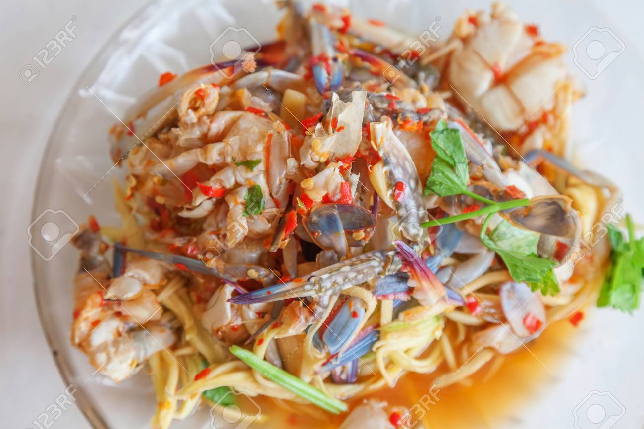 パパイヤ サラダと新鮮な青カニ料理 タイ料理の の写真素材 画像素材 Image パパイヤ サラダと新鮮な青カニ料理 タイ料理の の写真素材 画像素材 Image