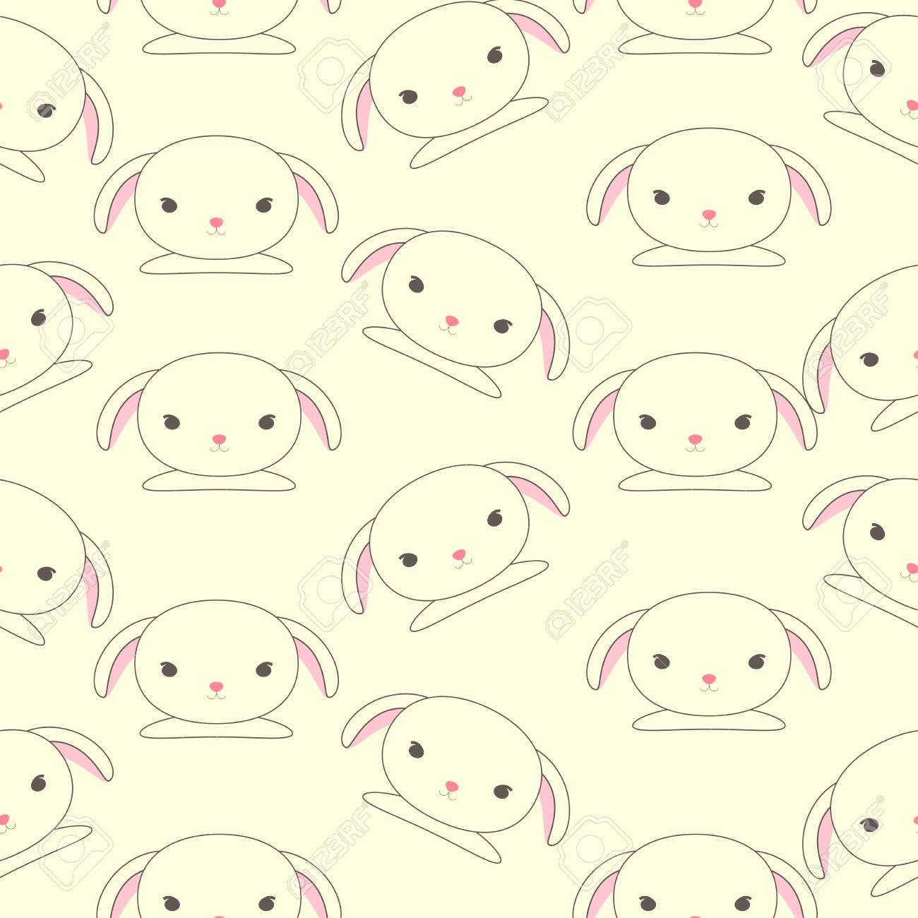 Seamless Cute Rabbit Pattern On Yellow Background Pastel Color Stock Photo Picture And Royalty Free Image Image 119284481 Pastels are everything this season! 123rf