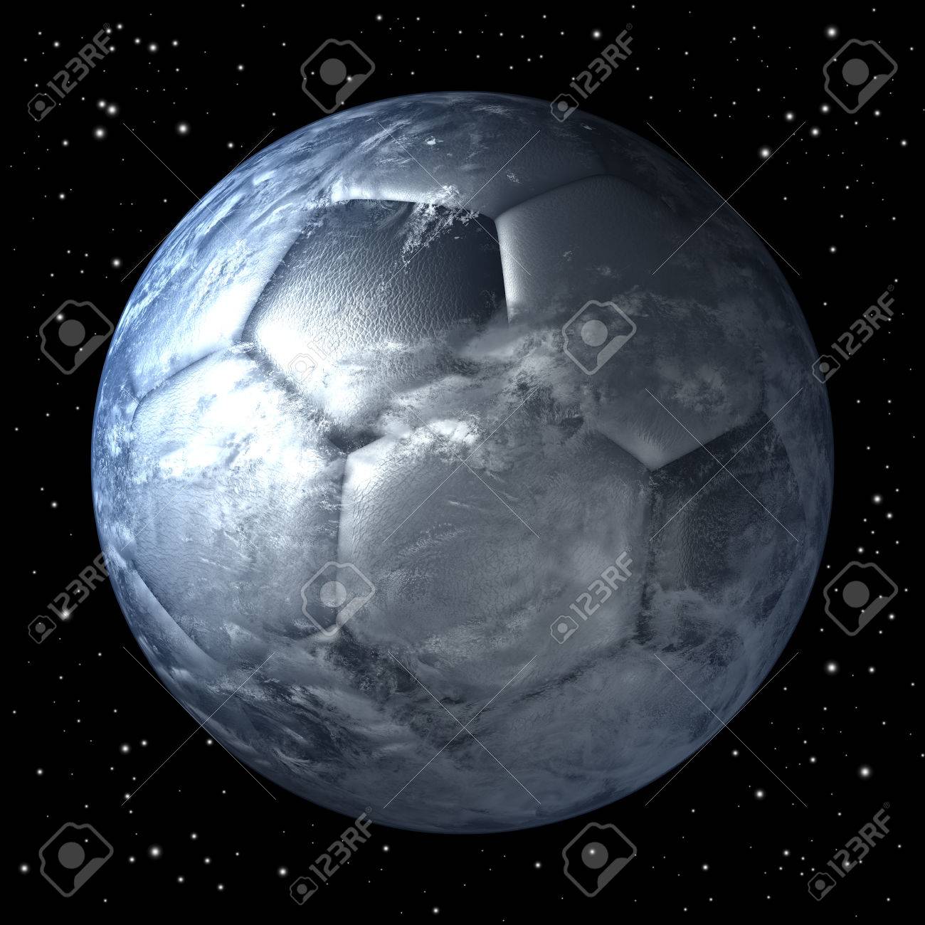 地球中心の宇宙からサッカー ボールとして の写真素材 画像素材 Image 2718