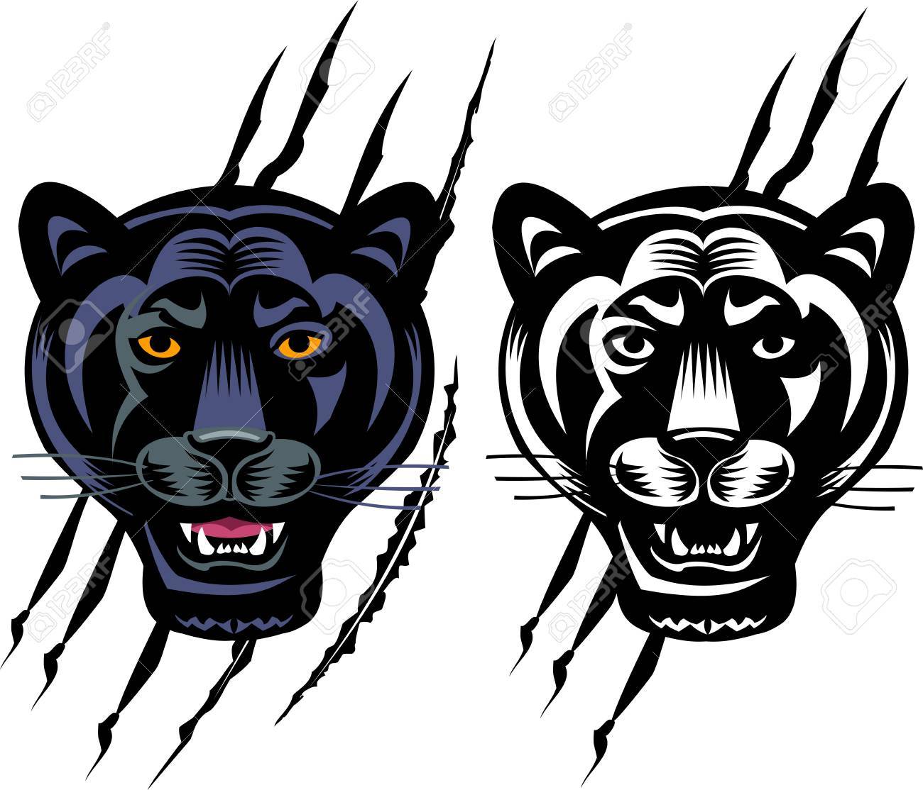 黒豹の刺青 のイラスト素材 ベクタ Image