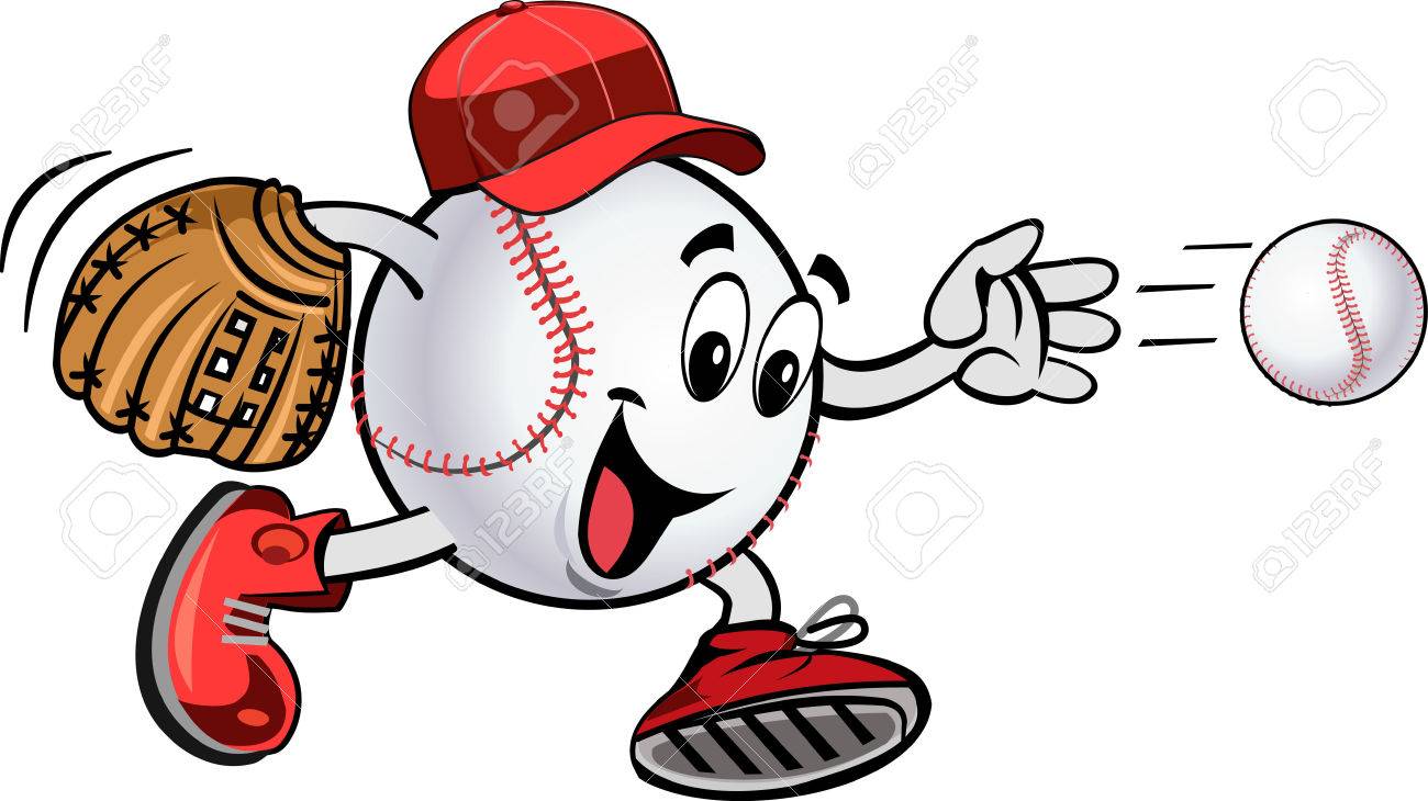 野球のピッチャーがボールを投げる のイラスト素材 ベクタ Image