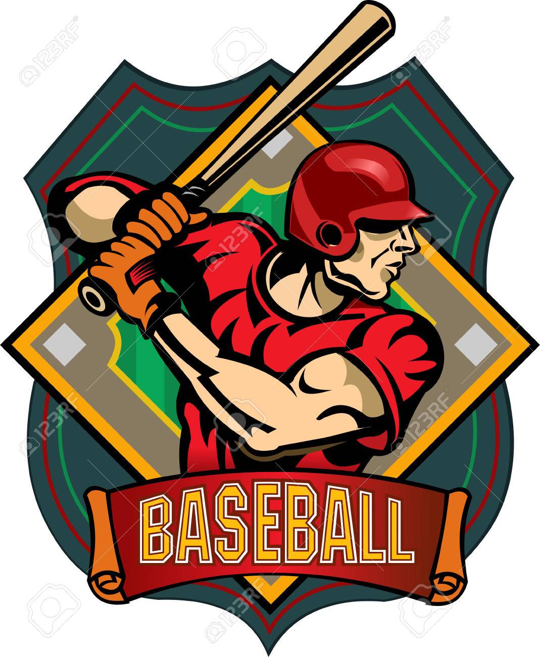 プロ野球選手のイラスト素材 ベクタ Image