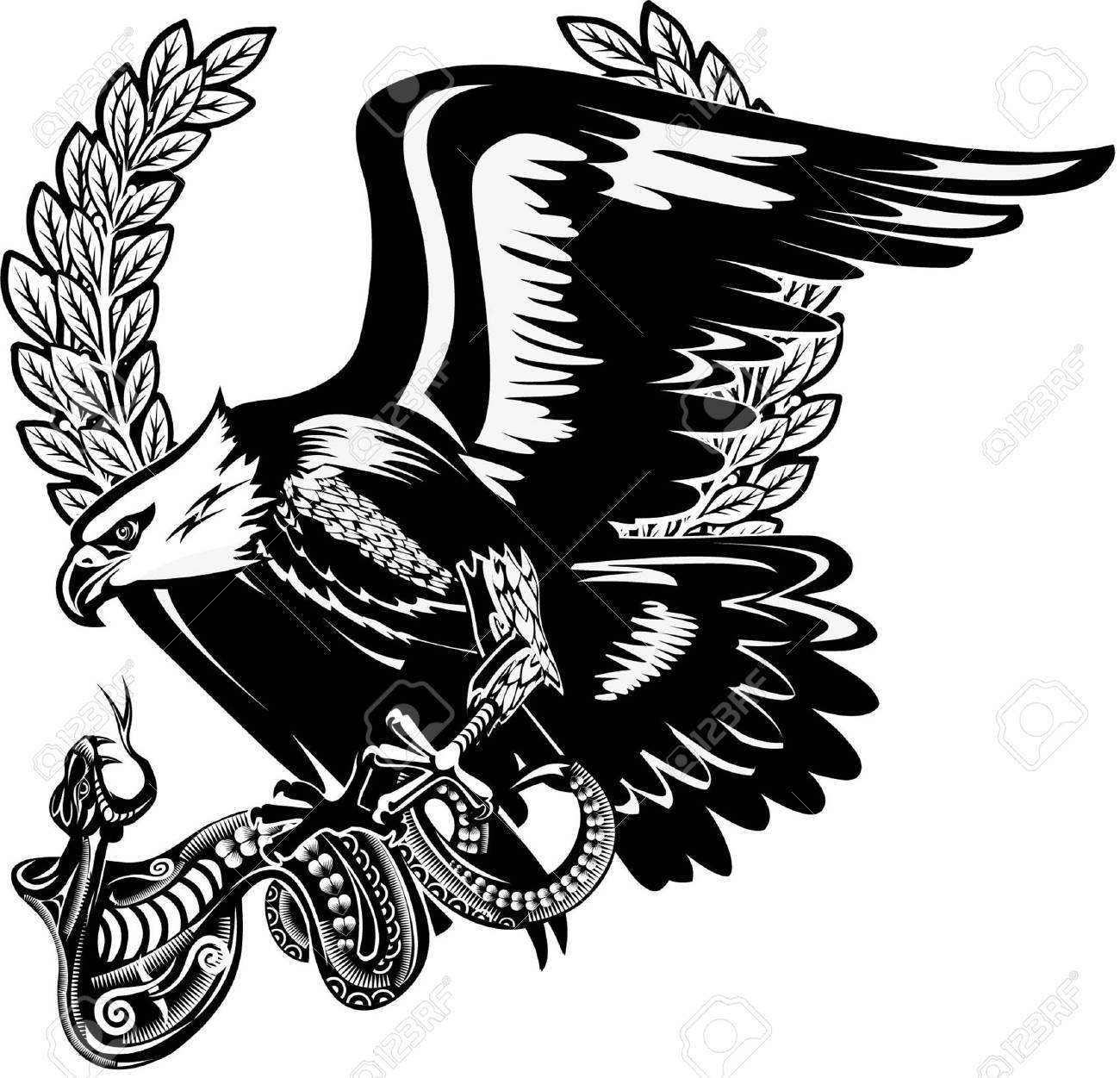 鷲と蛇のイラスト素材・ベクター Image 85272154