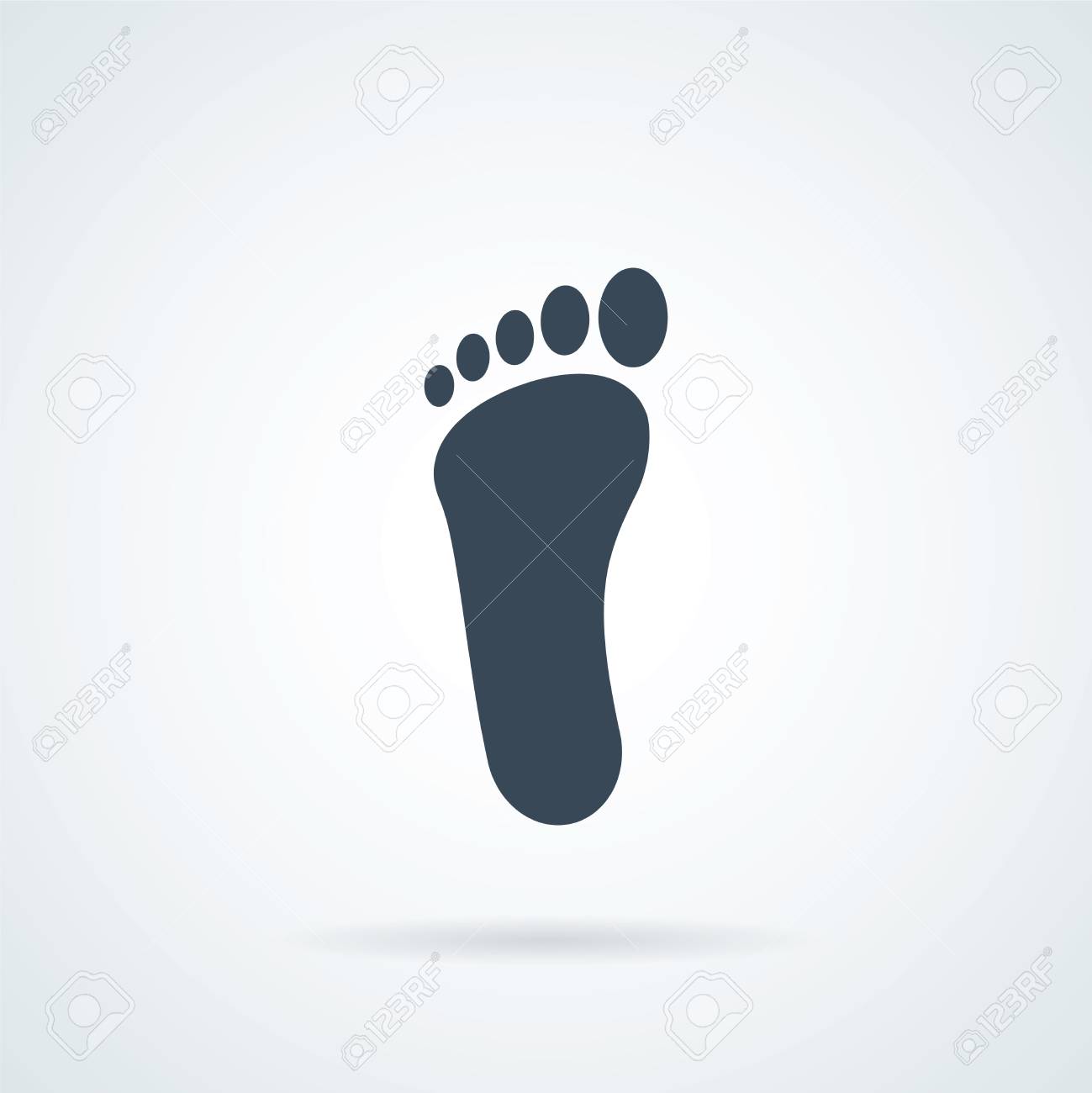 Foot Icon Feet Sign Footprint Symbol Thin Line Icon On White Royalty Free Cliparts Vectors And Stock Illustration Image 75071438
