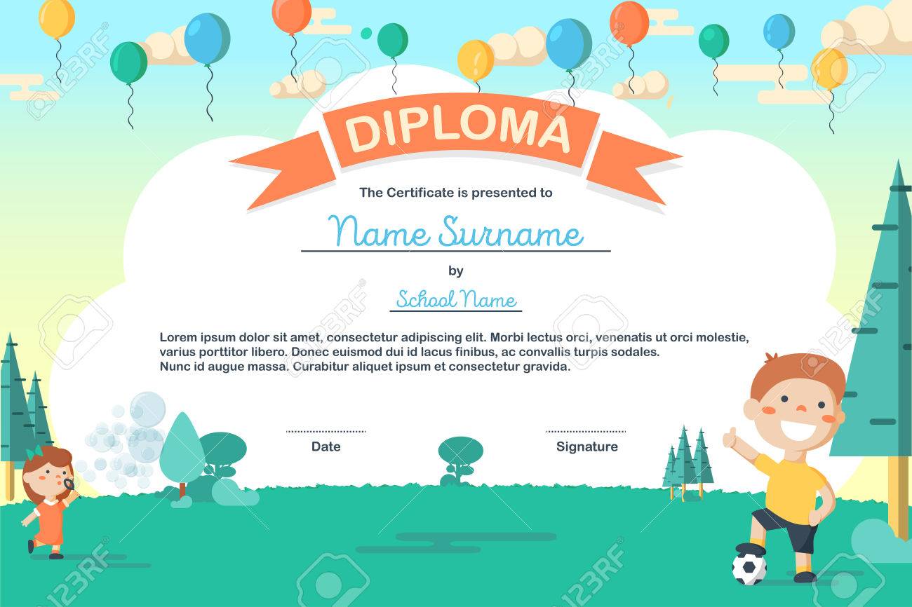 Bunte Kindersommerlagerdiplom-Zertifikatschablone In Der Throughout Summer Camp Certificate Template Bunte Kindersommerlagerdiplom-Zertifikatschablone In Der Throughout Summer Camp Certificate Template