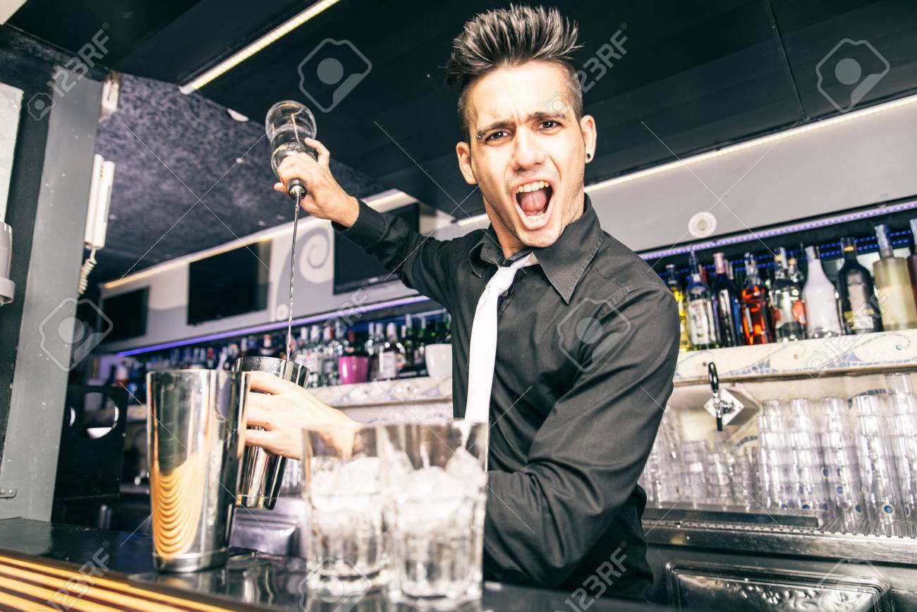 Flair Bartender At Work In A Night Club - Barman Mixing Some Cocktail In A  Bar Stock Photo, Picture And Royalty Free Image. Image 65091018.