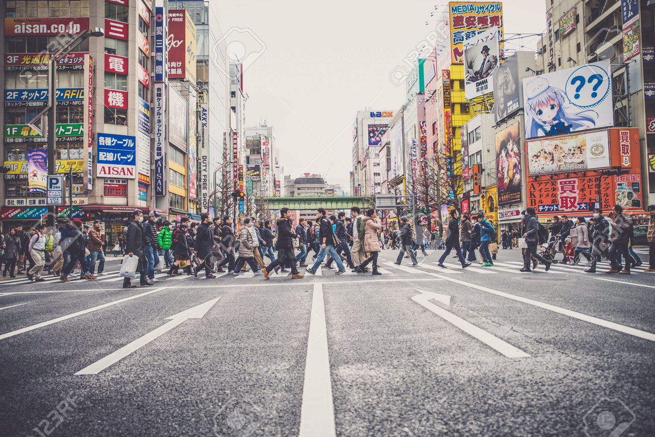 TOKYO, JAPAN - FEBRUARY 7, 2015: Akihabara Electric Town in Tokyo. Akihabara is a popular shopping district for video games anime manga and computer goods. One of the most attracting place in Tokyo. - 105773201 TOKYO, JAPAN - FEBRUARY 7, 2015: Akihabara Electric Town in Tokyo. Akihabara is a popular shopping district for video games anime manga and computer goods. One of the most attracting place in Tokyo. - 105773201