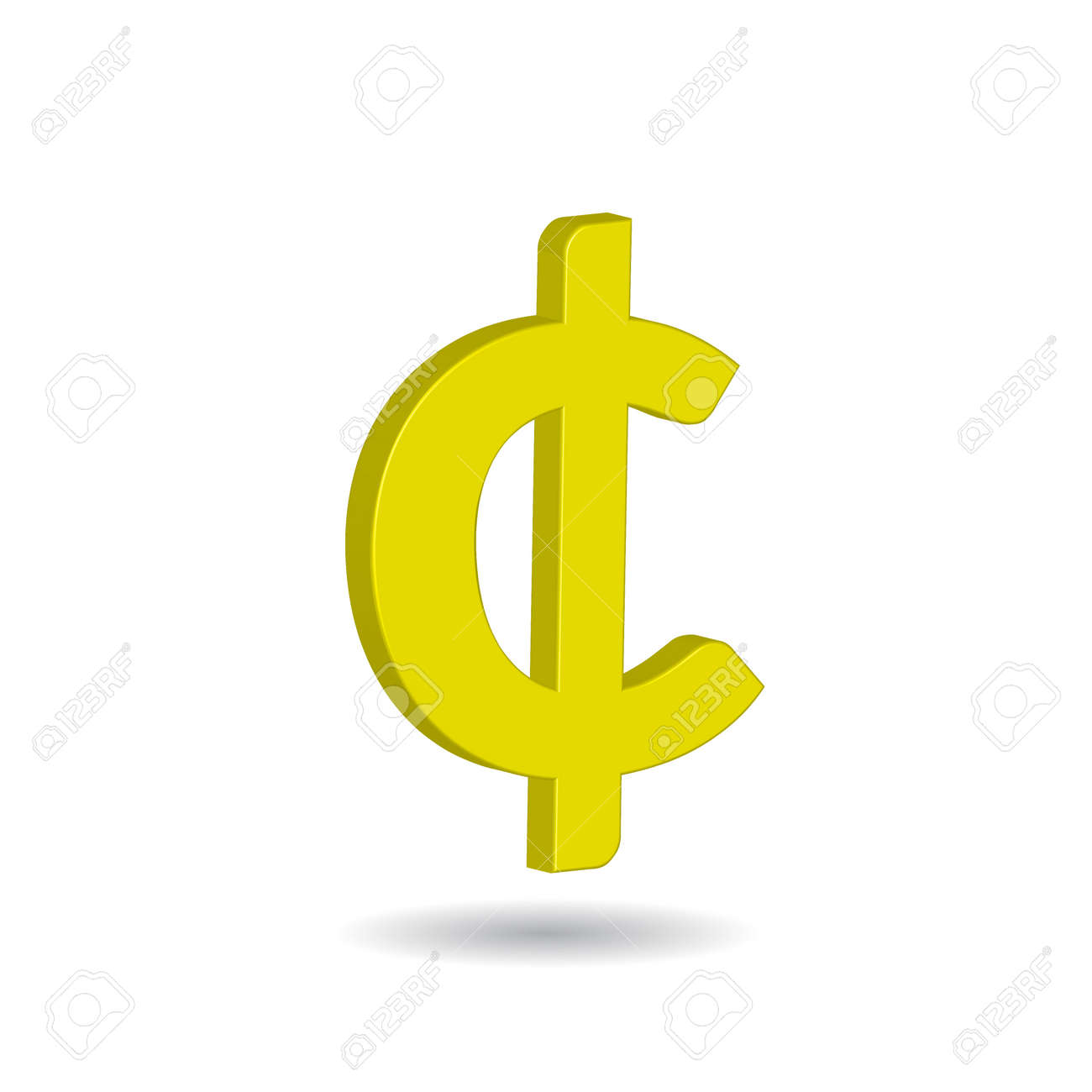 기본 화폐 단위의 흰색 배경 통화 기호로 격리된 센트 기호의 3d 벡터 그림 로열티 무료 사진, 그림, 이미지 그리고 스톡포토그래피.  Image 171944875