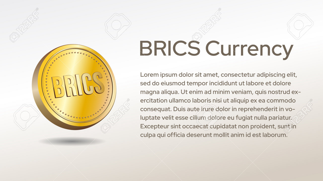 비즈니스 금융 은행 등에 적합한 텍스트 복사 공간이 있는 금 3d 동전 브릭스 통화 그림 배경 디자인 템플릿 로열티 무료 사진, 그림,  이미지 그리고 스톡포토그래피. Image 207658133