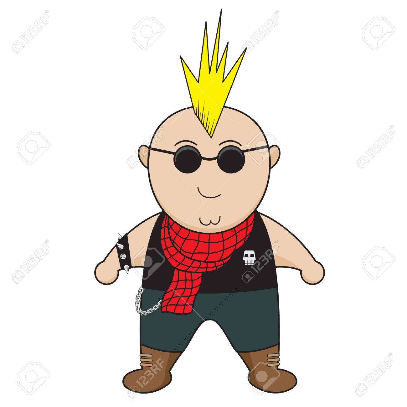 cool punk boy cartoon clipart royalty free cliparts vectors and