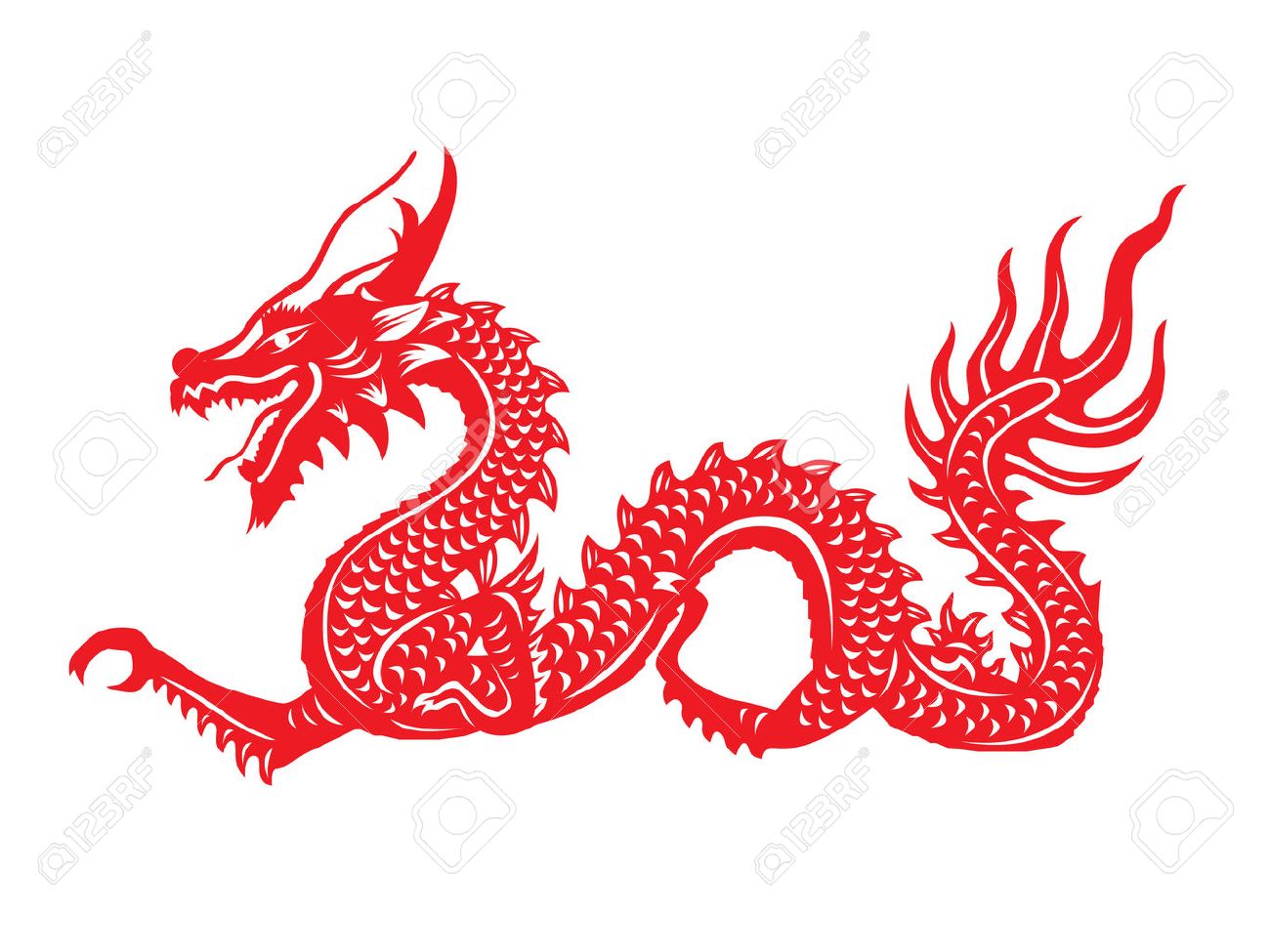red paper cut a