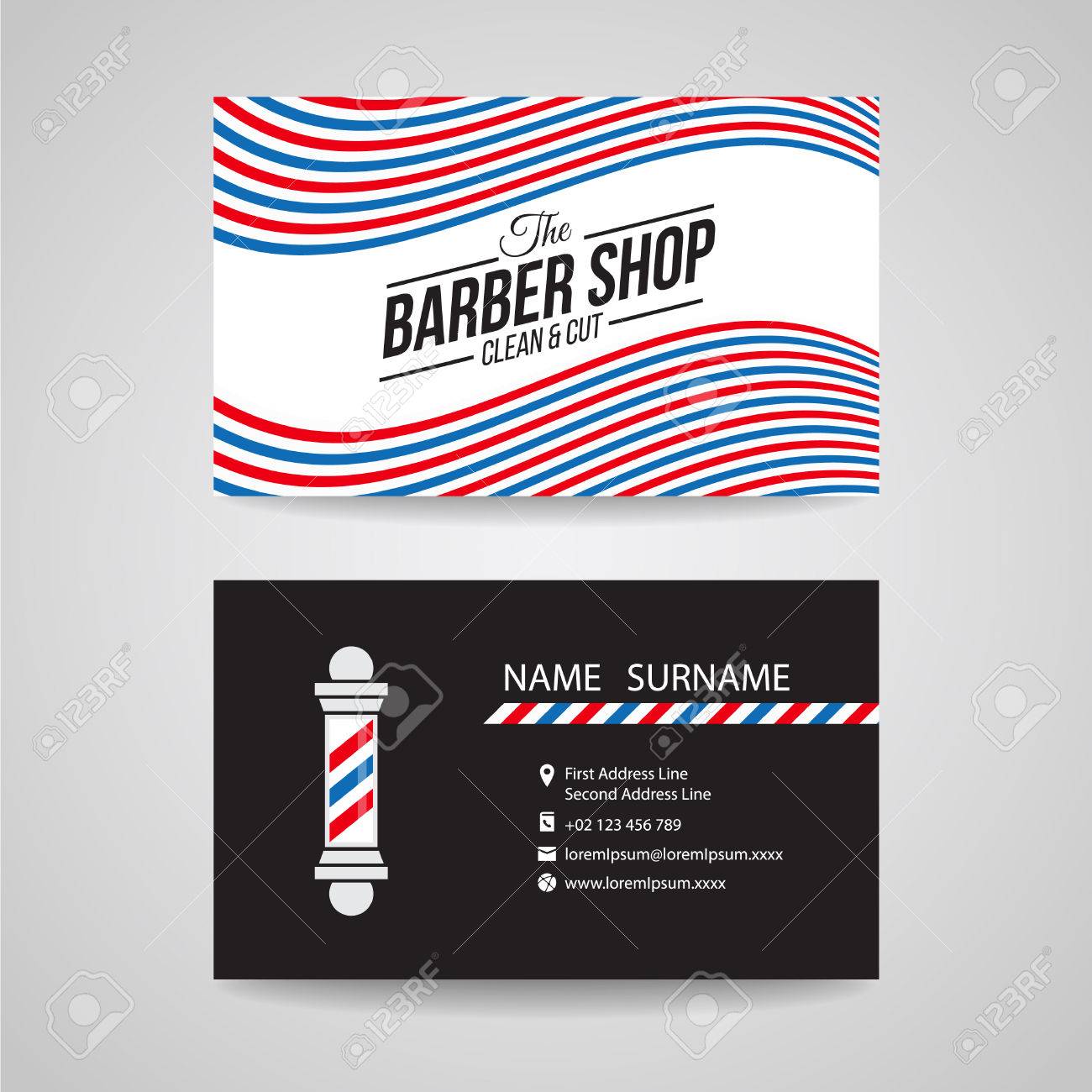 barber shop business cards