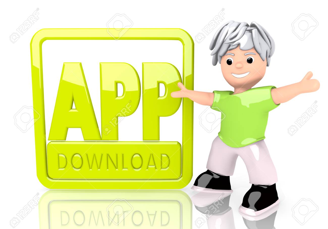 limerick funny software 3d graphic with happy app download sign