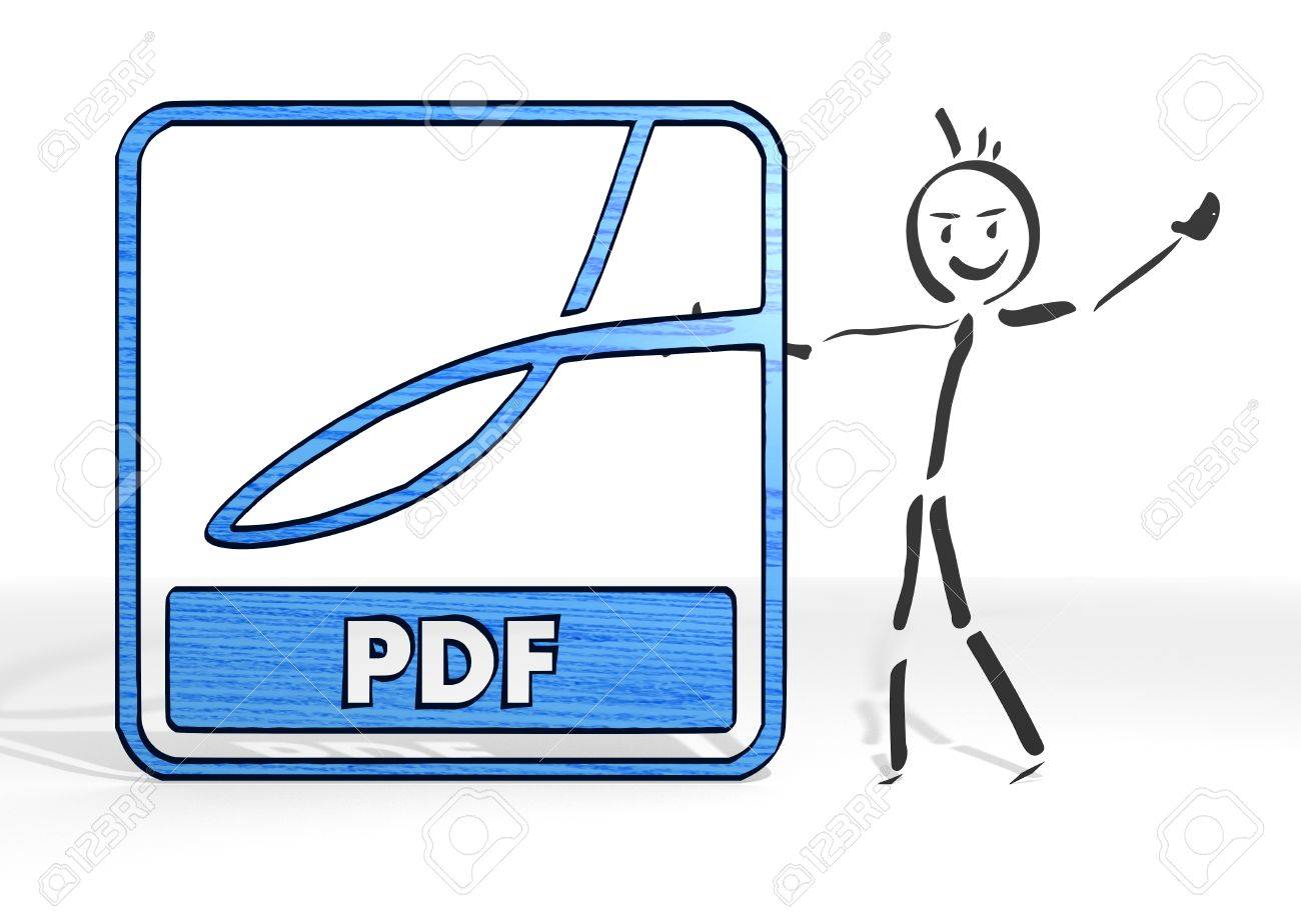 フリーハンド 棒人間の提示 Pdf サイン ホワイト バック グラウンド の写真素材 画像素材 Image