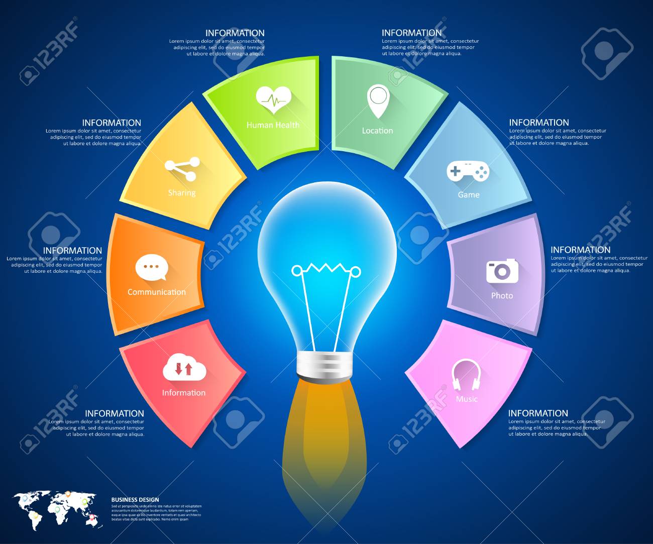 abstract 3d infographic 8 options social media concept infographic media timeline template