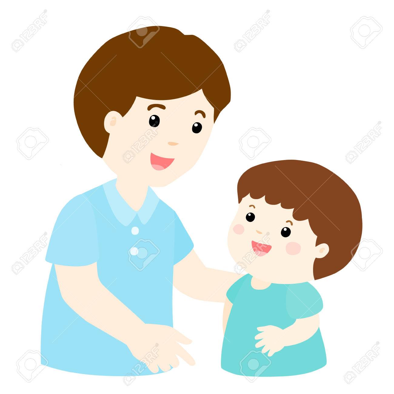 息子にパパ話優しくベクトル イラスト のイラスト素材 ベクタ Image