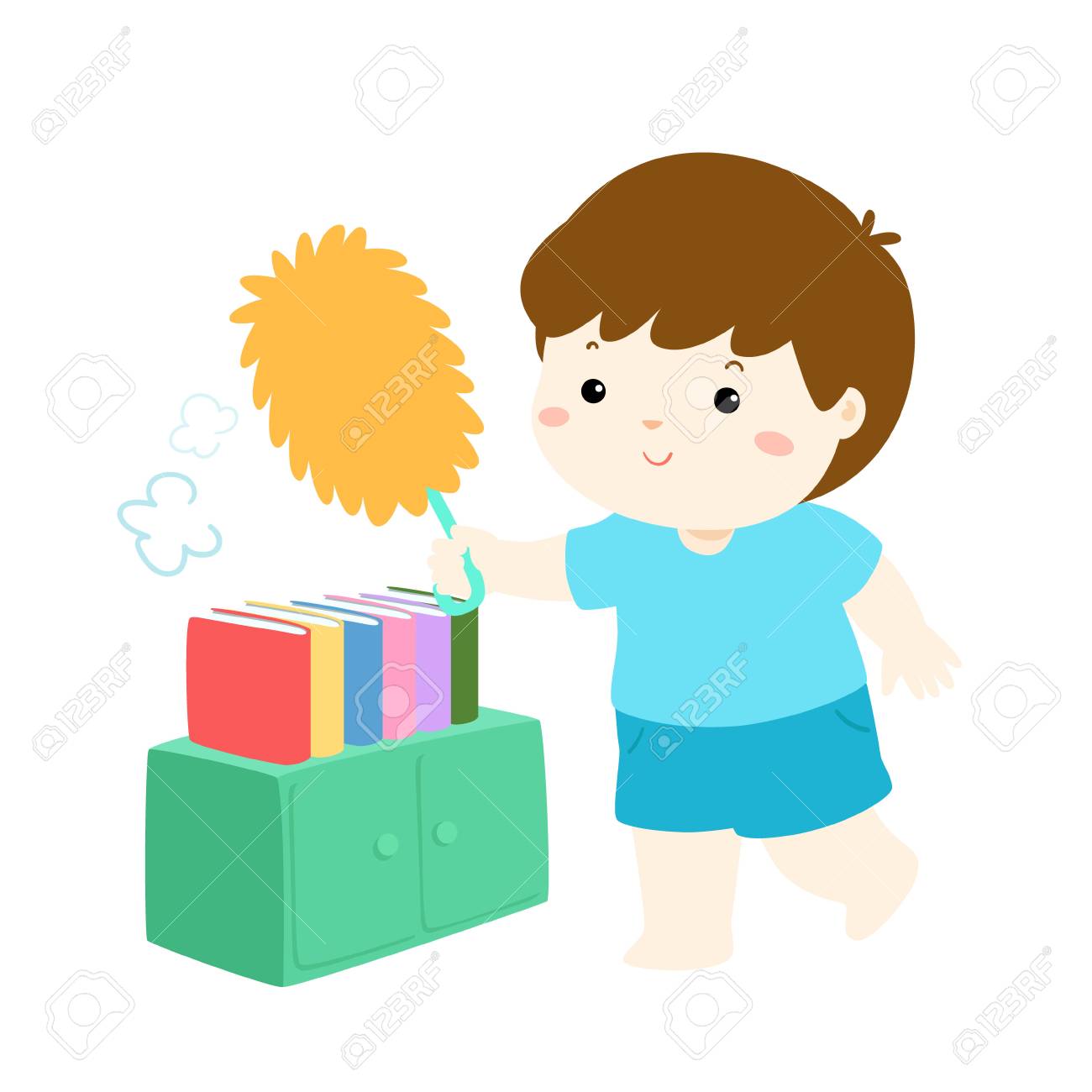 本棚ベクトルイラストからほこりを拭く可愛い少年 のイラスト素材 ベクタ Image 本棚ベクトルイラストからほこりを拭く可愛い少年 のイラスト素材 ベクタ Image