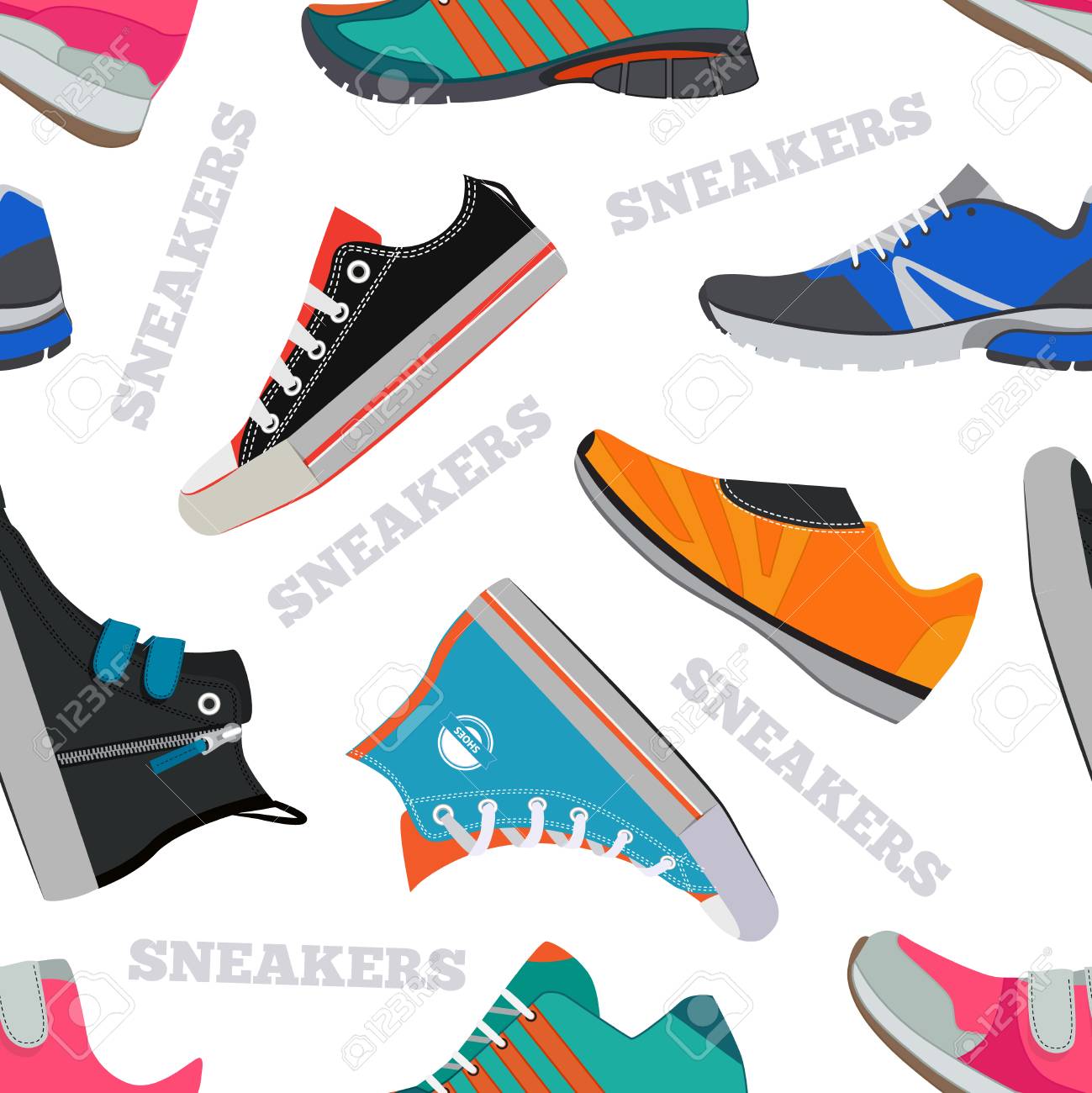 walking shoes vector