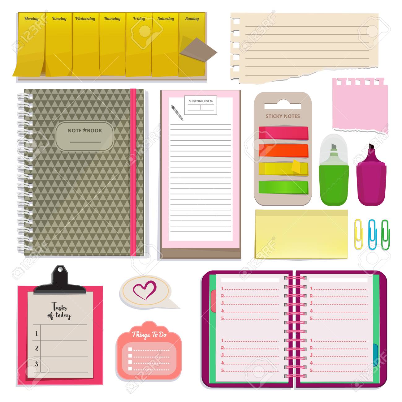 different notebooks notes daily agendas and papers for organizer agenda organizer planner