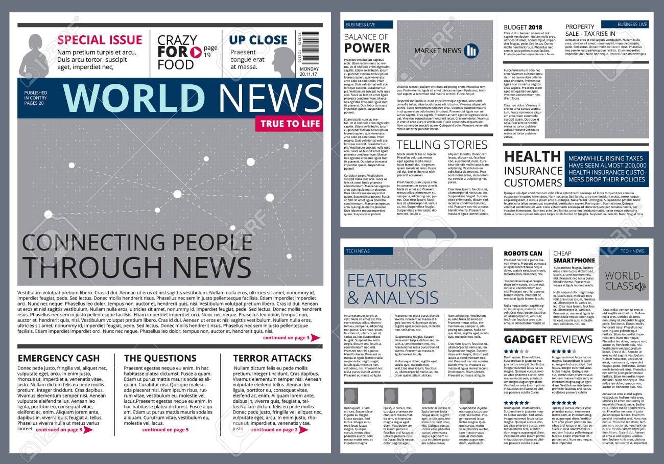 Verschiedene Artikel In Der Zeitung Vektordesignschablone Mit Platz Fur Ihren Text Zeitungsartikel Presseseitenabbildung Lizenzfrei Nutzbare Vektorgrafiken Clip Arts Illustrationen Image 94316637