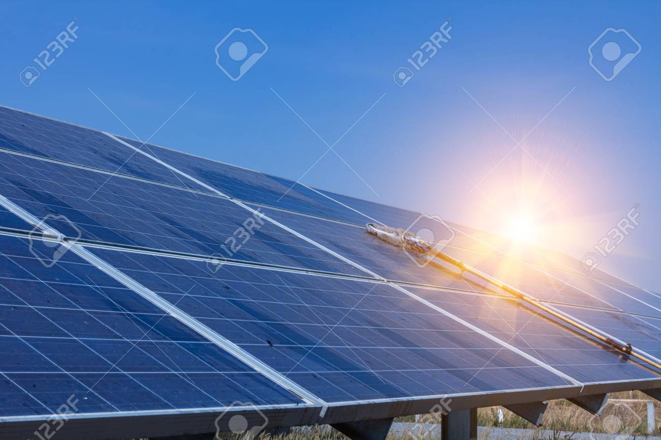 Solar Panel Alternative Electricity Source Concept Of Sustainable