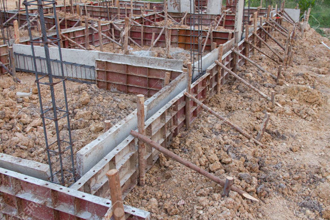 Formwork Concrete Ground Beams Stock Photo Picture And Royalty