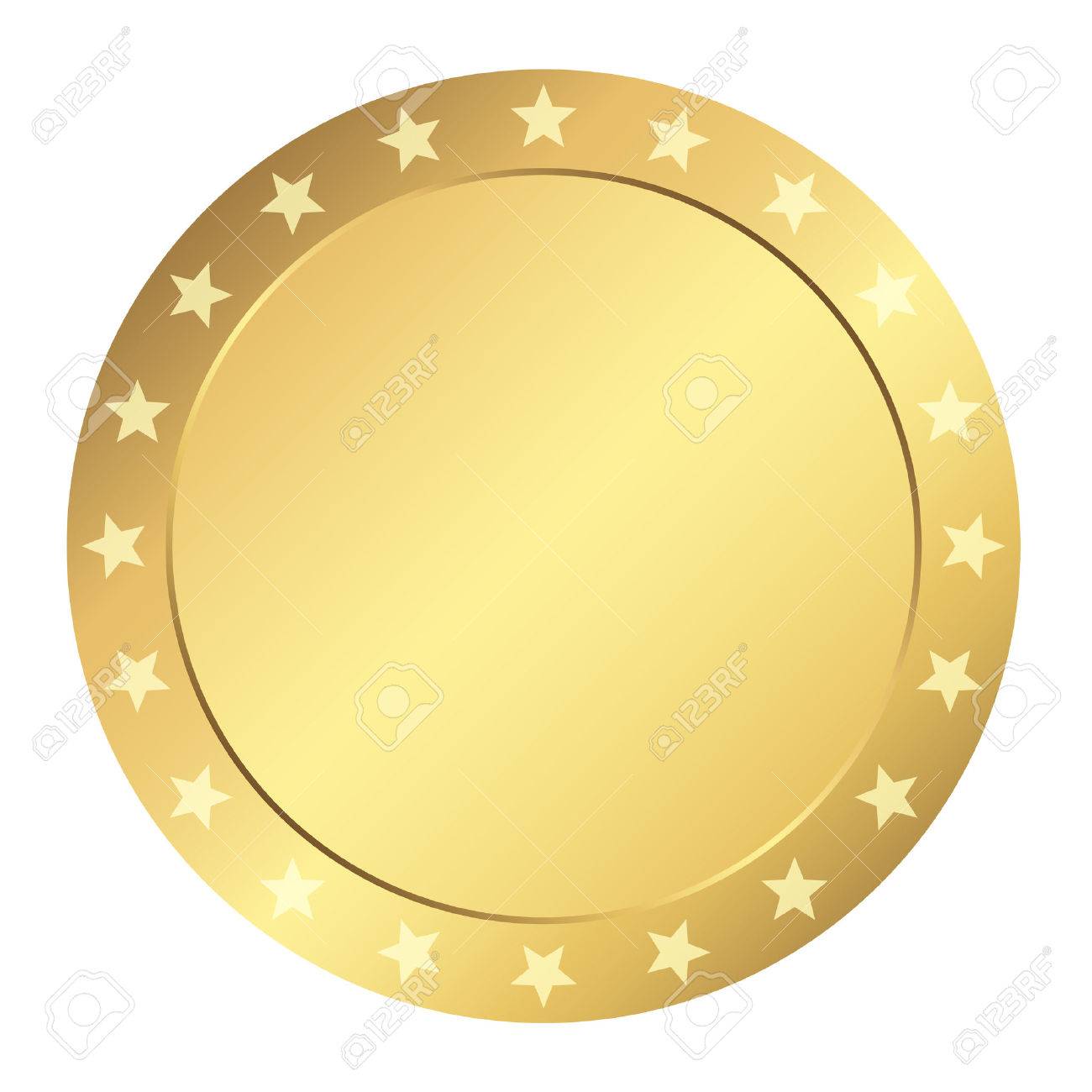 template seal gold with stars royalty free cliparts vectors and