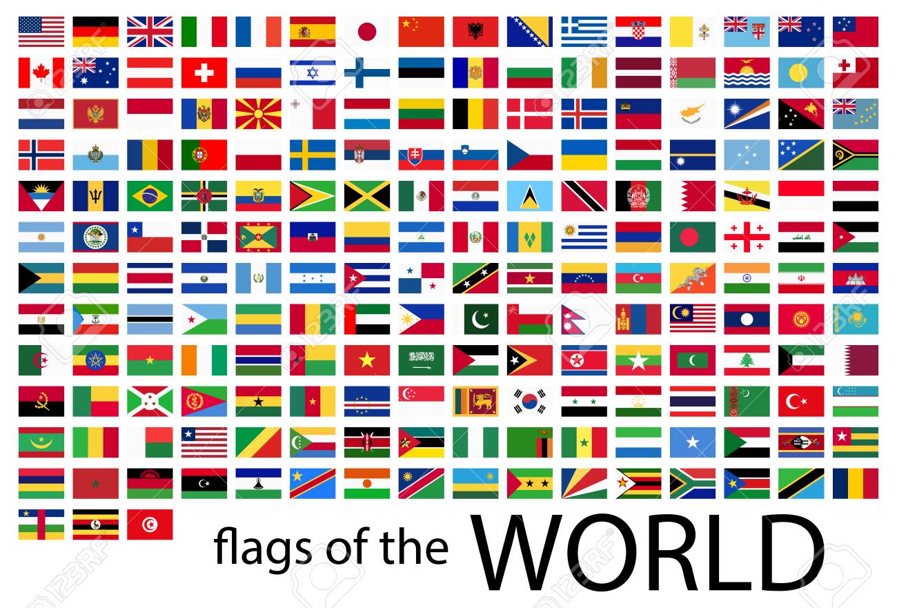 collection of flags from all national countries of the world - 113768934 collection of flags from all national countries of the world - 113768934