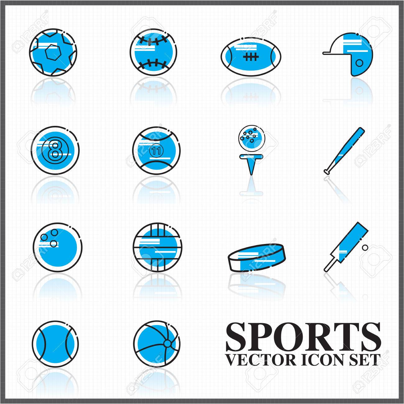 sports vector icons set outline twotone big set royalty free two tone icons