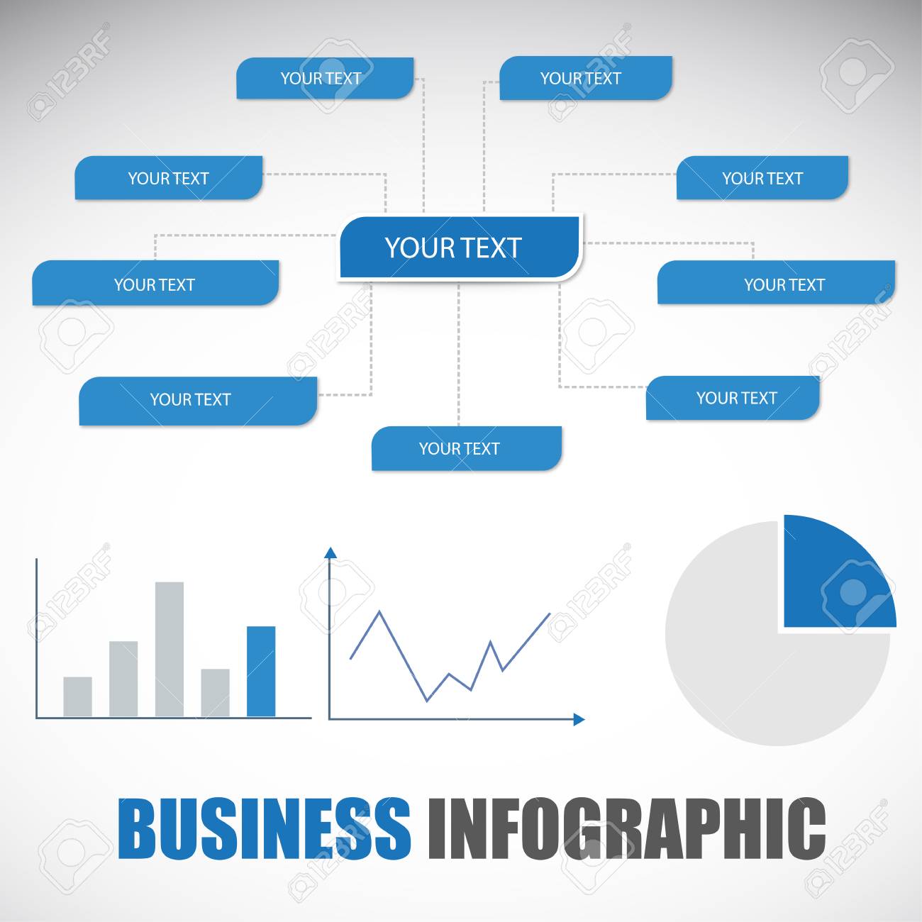 Diagramm Diagramm Info Grafik Vorlage In Blau Thema Fur Business Prasentation Lizenzfrei Nutzbare Vektorgrafiken Clip Arts Illustrationen Image