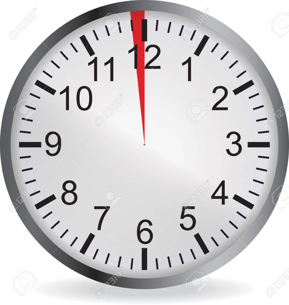 clock with red 1 minute deadline isolated on white background 1 minute clock