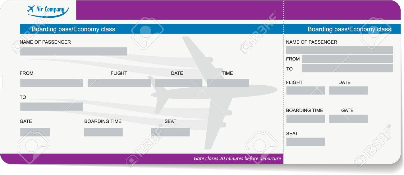 Vector Vorlage Eines Bordkarte Oder Flugticket Konzept Der Reise Reise Oder Geschaftsreise Lizenzfrei Nutzbare Vektorgrafiken Clip Arts Illustrationen Image 57233971