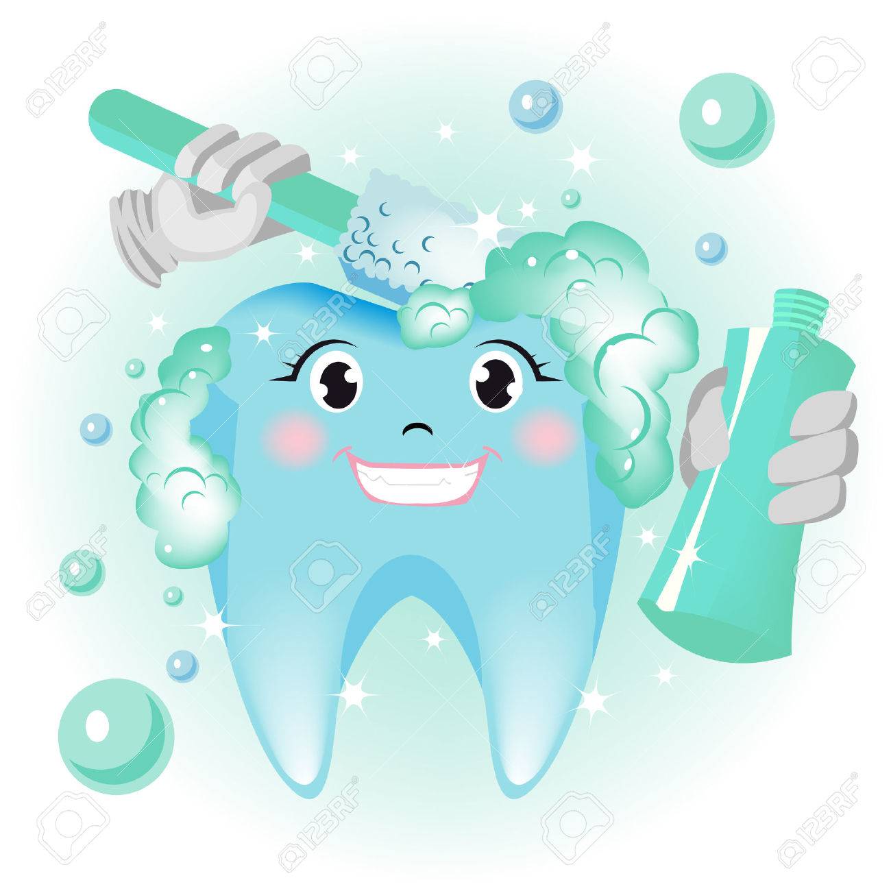 歯のクリーニング のイラスト素材 ベクタ Image